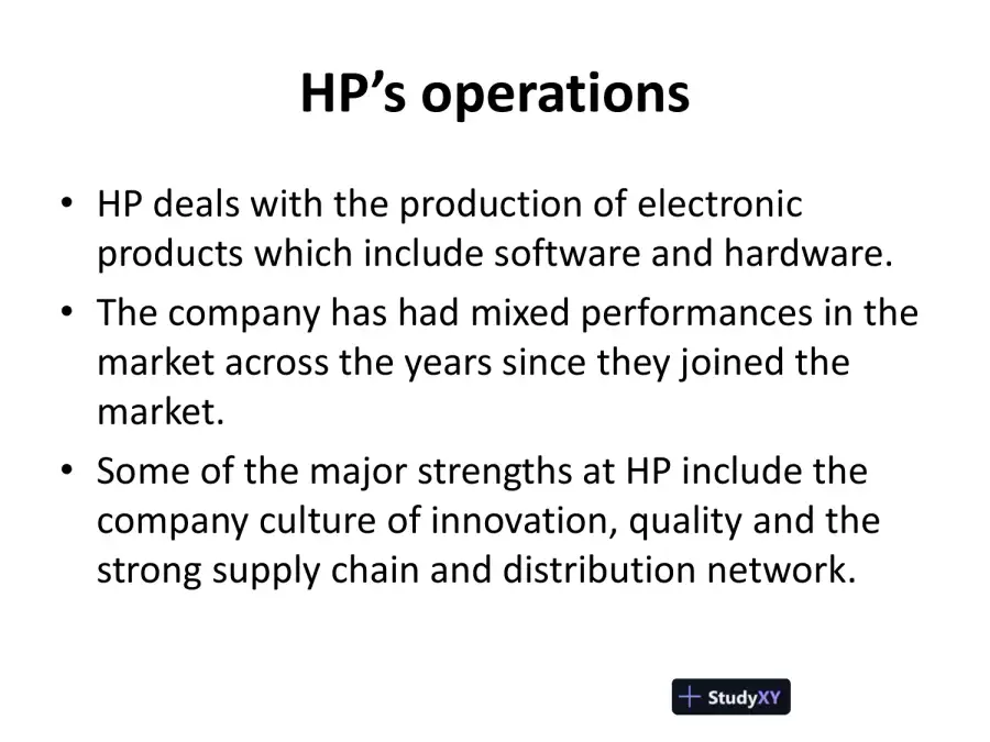 Hewlett Packard Supply Chain Analysis, page 3