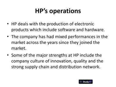 Hewlett Packard Supply Chain Analysis - Page 3 preview image