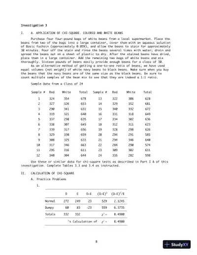 Solution Manual for Genetics Laboratory Investigations, 14th Edition - Page 13 preview image