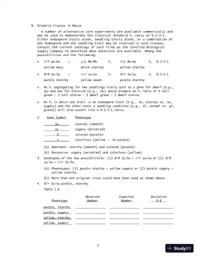 Solution Manual for Genetics Laboratory Investigations, 14th Edition - Page 8 preview image