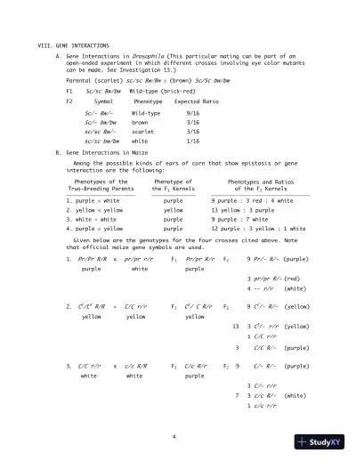 Solution Manual for Genetics Laboratory Investigations, 14th Edition - Page 9 preview image