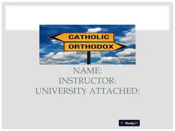 Catholicism Vs Orthodoxy - Page 1 preview image