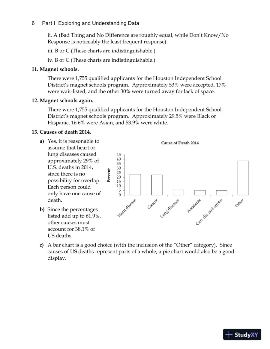 Stats: Modeling the World, 5th Edition Solution Manual, page 10