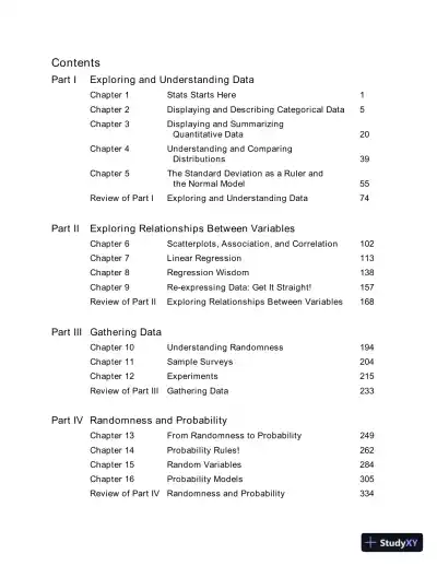 Stats: Modeling the World, 5th Edition Solution Manual - Page 3 preview image