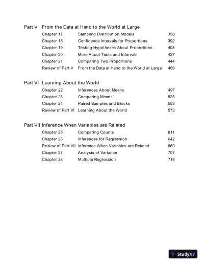 Stats: Modeling the World, 5th Edition Solution Manual - Page 4 preview image