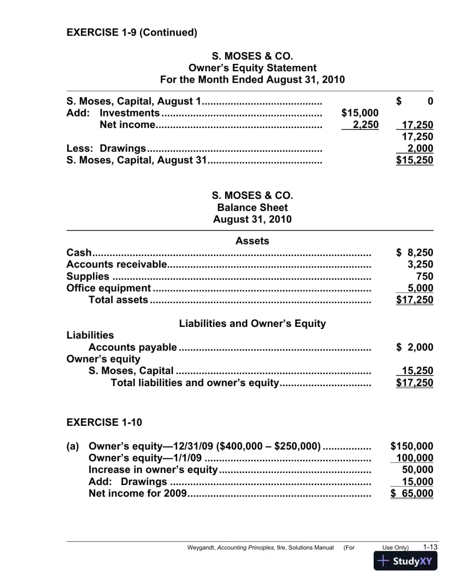 Solution Manual for Accounting Principles, 9th Edition, page 14