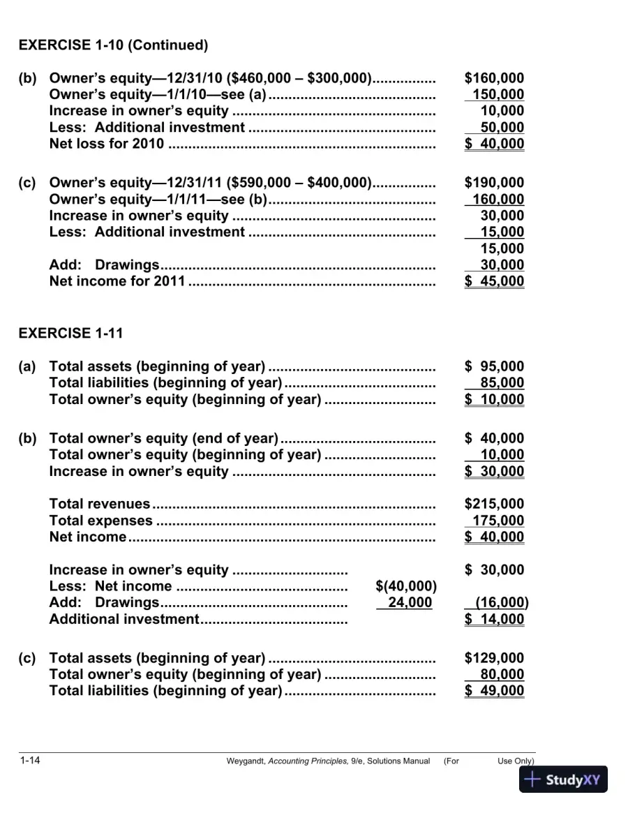 Solution Manual for Accounting Principles, 9th Edition, page 15