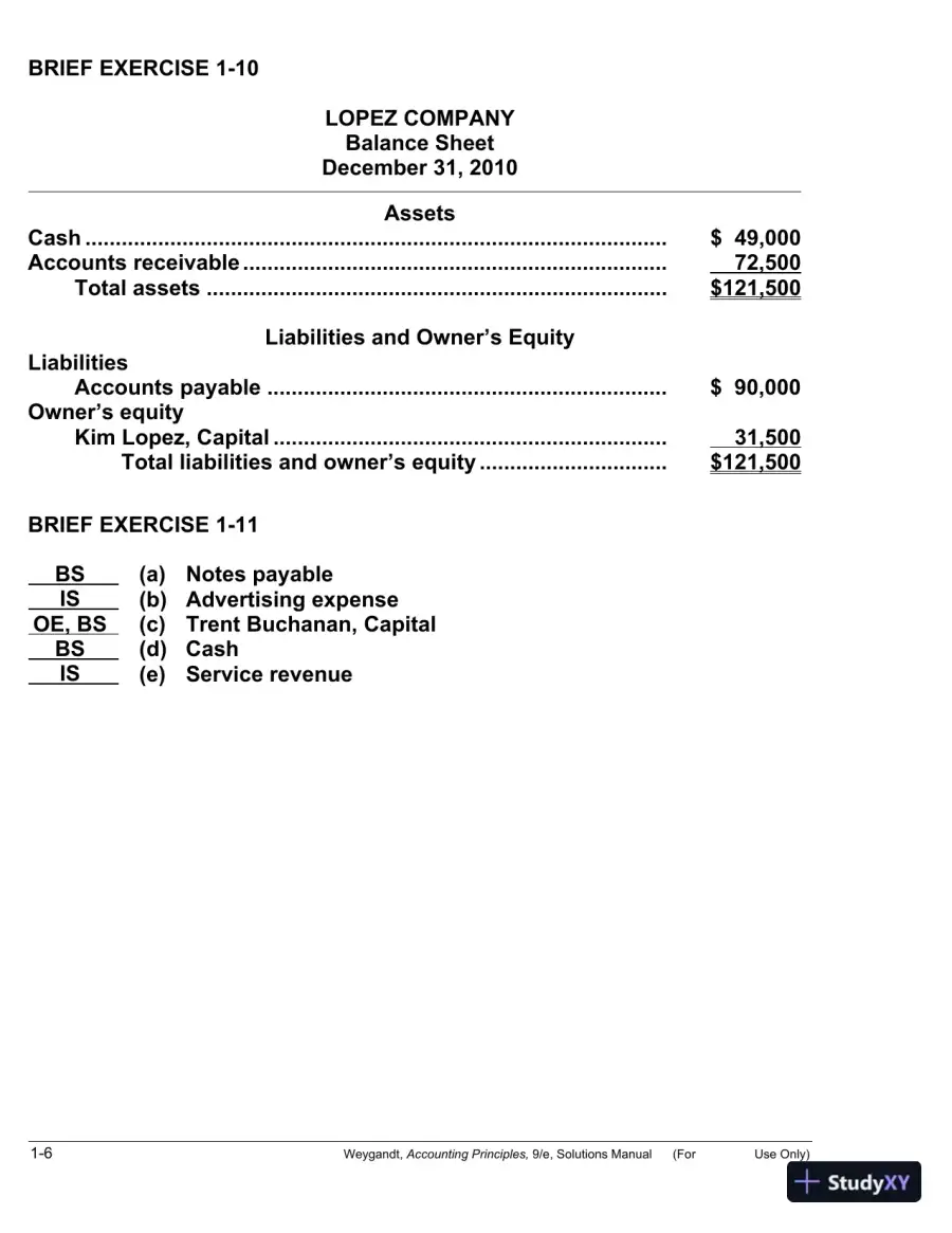 Solution Manual for Accounting Principles, 9th Edition, page 7