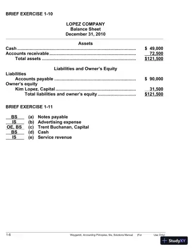 Solution Manual for Accounting Principles, 9th Edition - Page 7 preview image