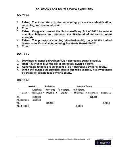Solution Manual for Accounting Principles, 9th Edition - Page 8 preview image
