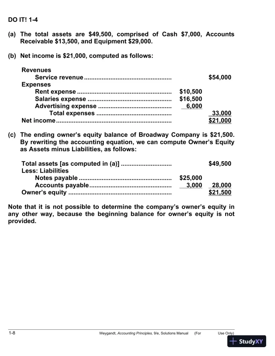Solution Manual for Accounting Principles, 9th Edition, page 9
