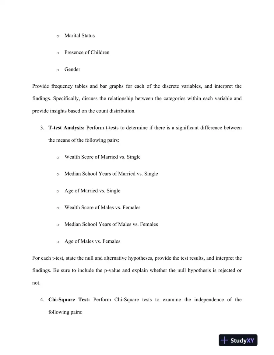 Analysis of Socioeconomic and Demographic Variables: Descriptive, Hypothesis Testing, and Chi-Square Tests, page 3