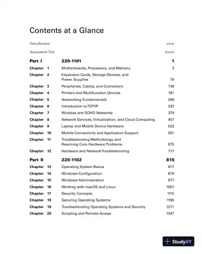 COMPTIA A+ COMPLETE study GUIDE core 1 exam 220-1101 and core 2 exam 220-1102. (2022) - Page 12 preview image