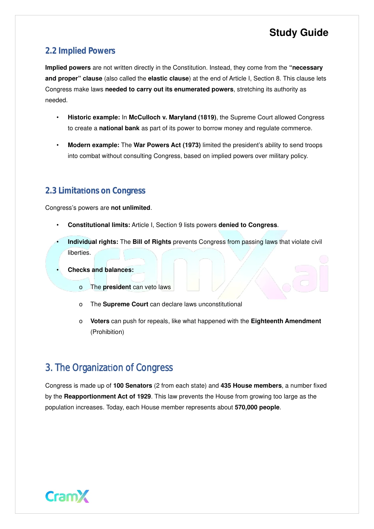 American Government - Congress - Page 3 preview image