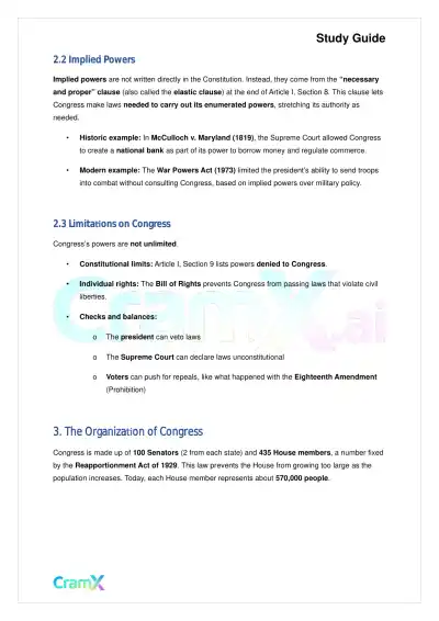 American Government - Congress - Page 3 preview image