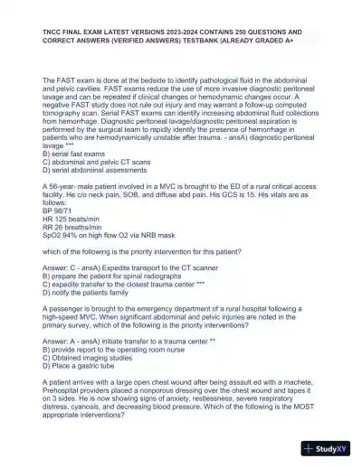 2023-2024 TNCC Final Exam with Answers (48 Solved Questions) - Page 3 preview image