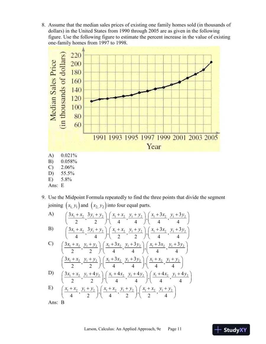Brief Calculus : An Applied Approach, 9th Edition Test Bank, page 12