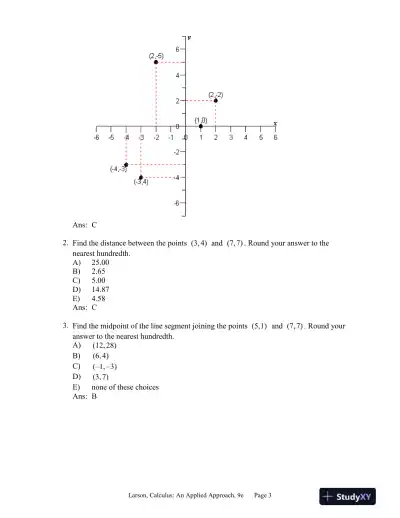 Brief Calculus : An Applied Approach, 9th Edition Test Bank - Page 4 preview image