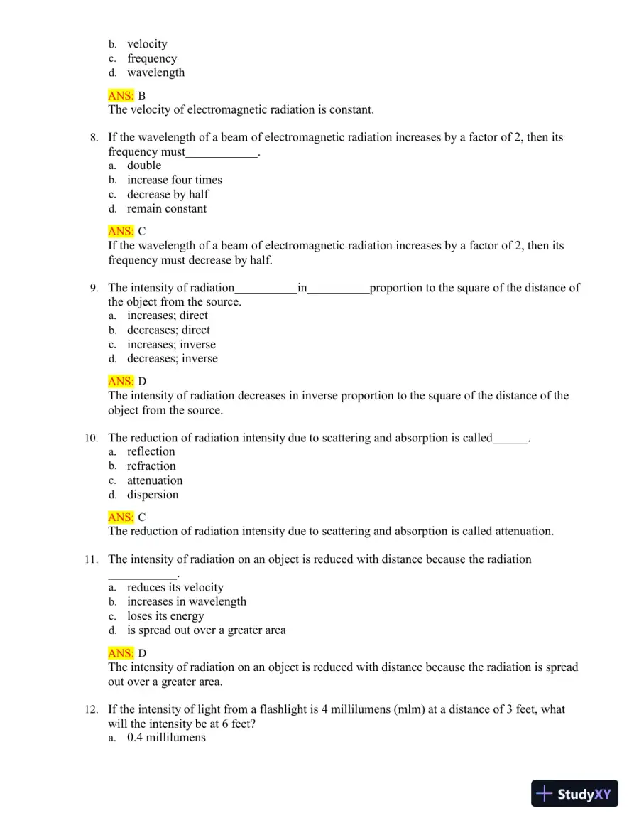 Test Bank for Radiologic Science for Technologists: Physics, Biology, and Protection, 12th Edition (Chapters 1-40), page 15