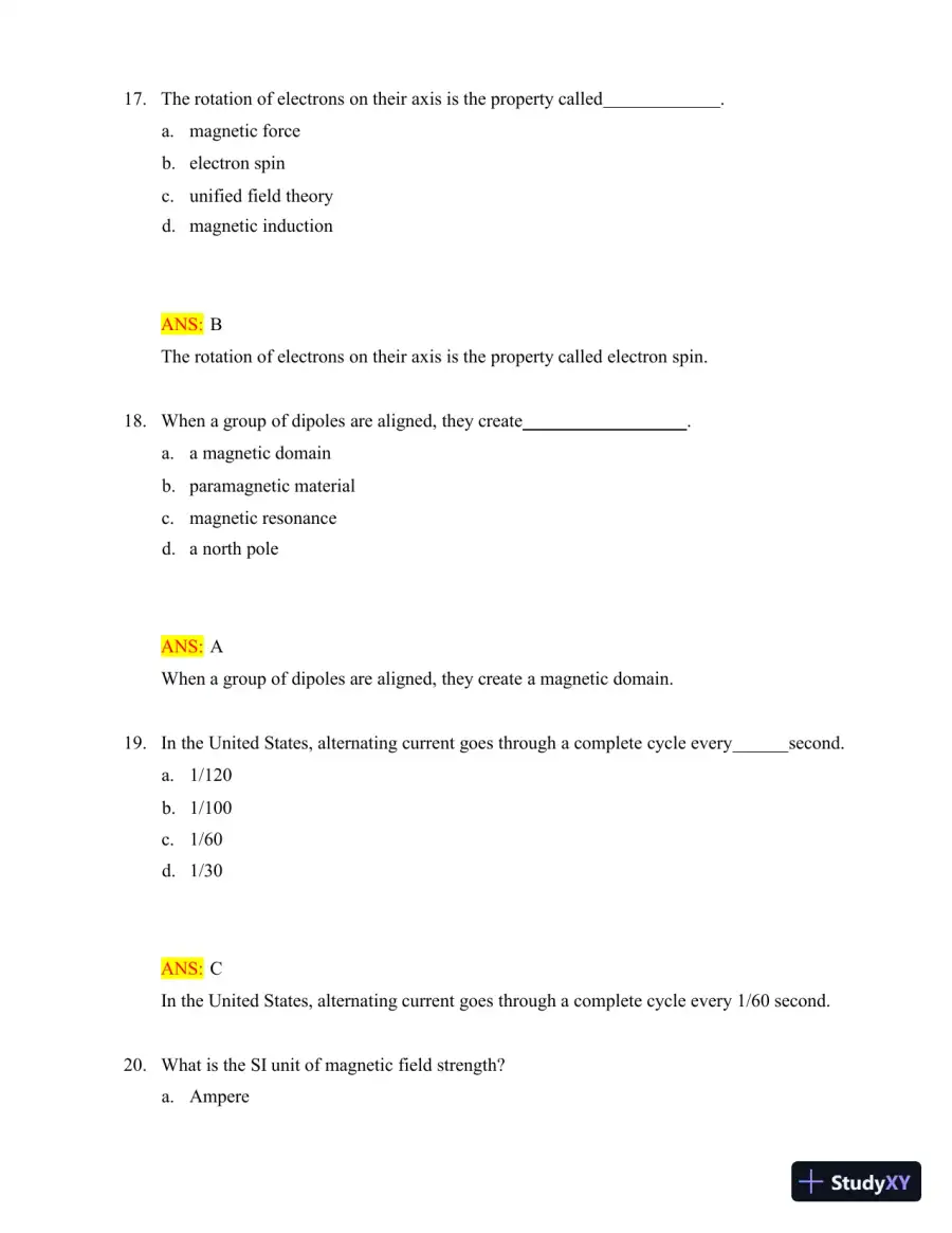 Test Bank for Radiologic Science for Technologists: Physics, Biology, and Protection, 12th Edition (Chapters 1-40), page 22