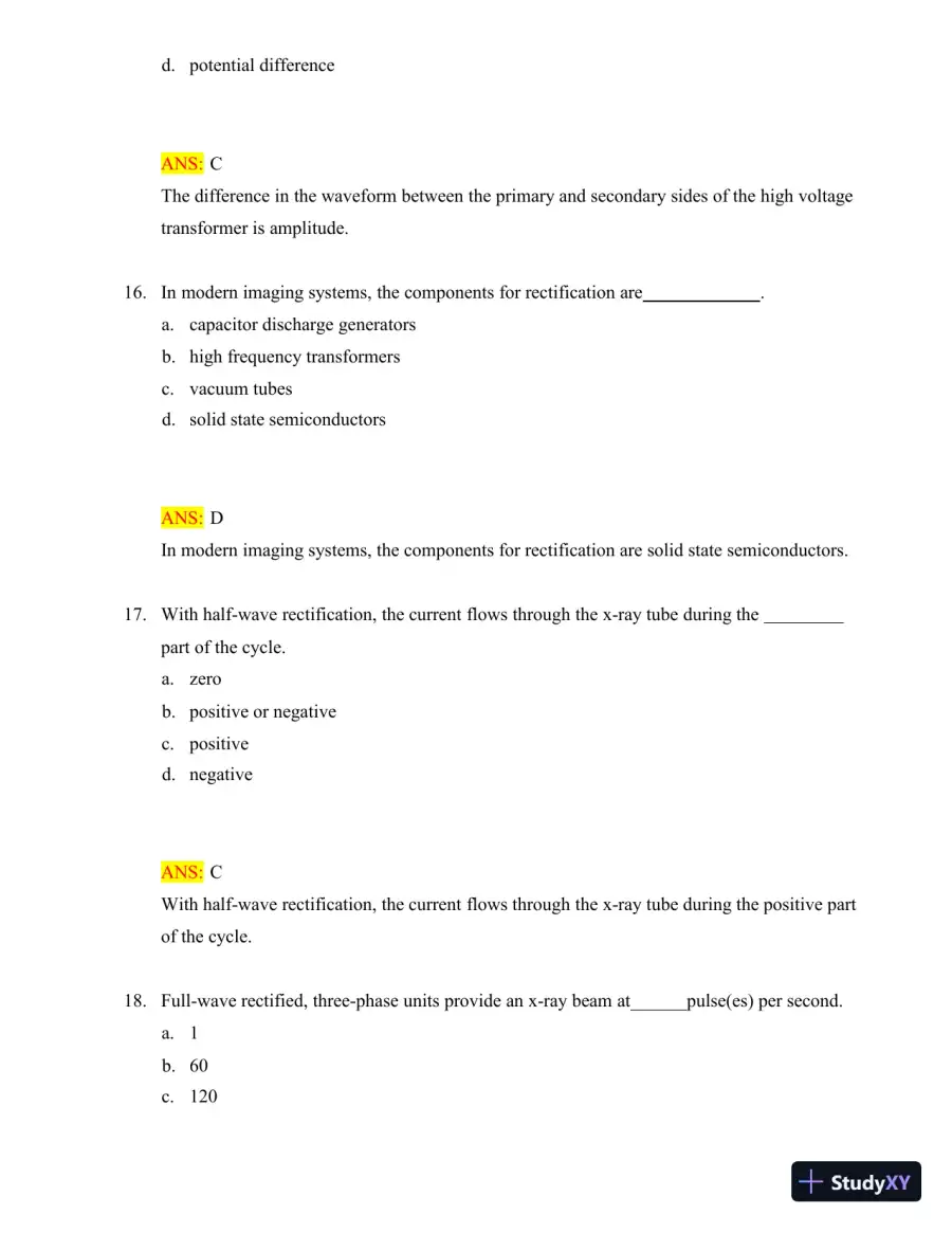 Test Bank for Radiologic Science for Technologists: Physics, Biology, and Protection, 12th Edition (Chapters 1-40), page 28