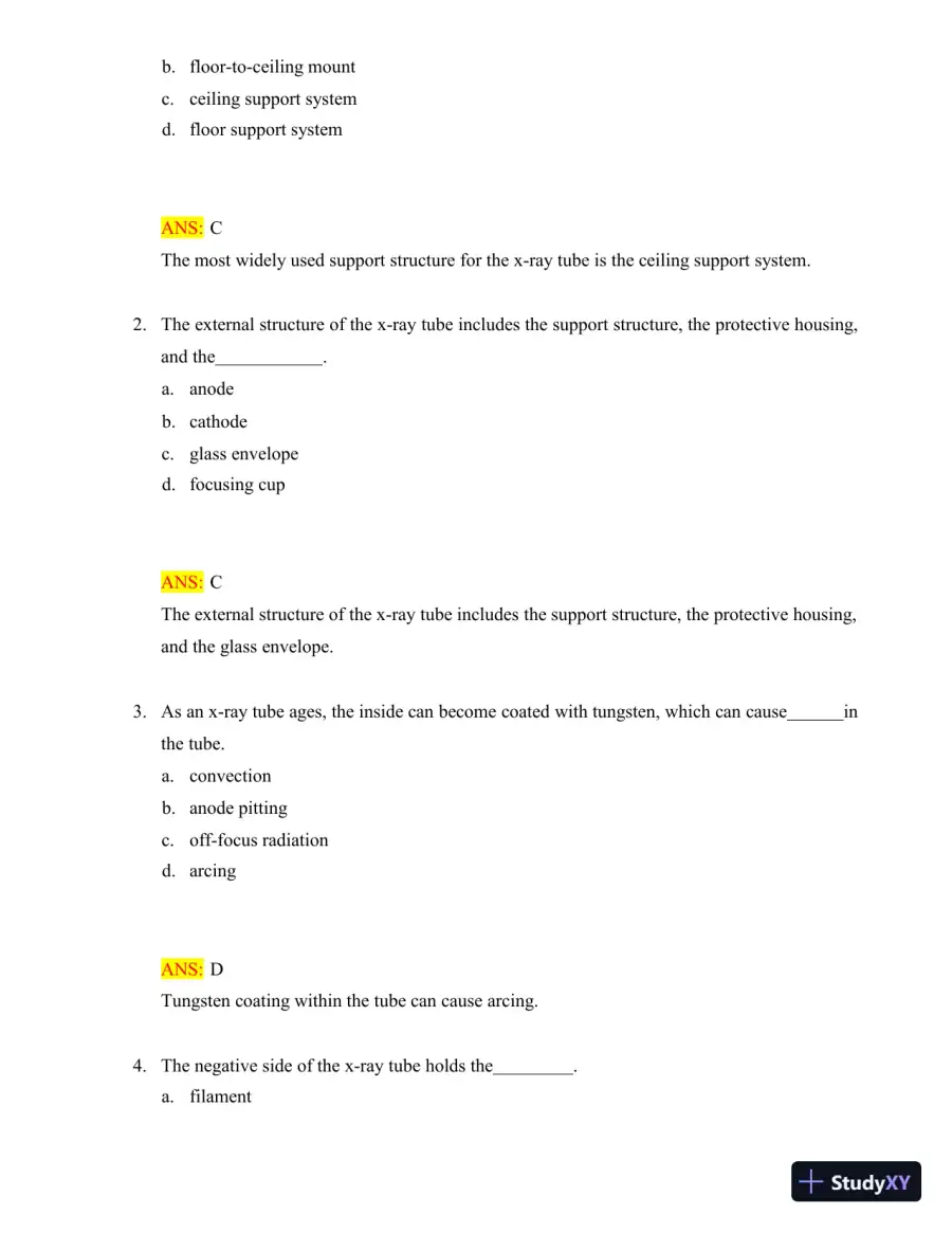 Test Bank for Radiologic Science for Technologists: Physics, Biology, and Protection, 12th Edition (Chapters 1-40), page 30