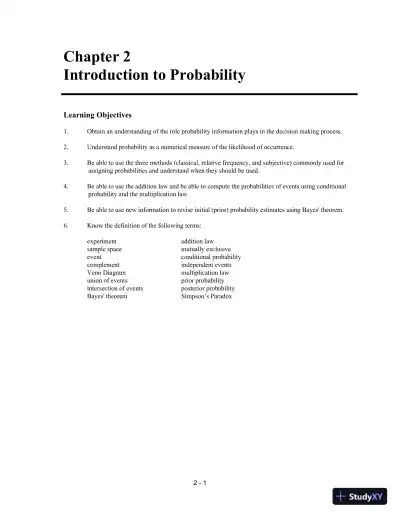 Solution Manual For Quantitative Methods For Business, 13th Edition - Page 12 preview image
