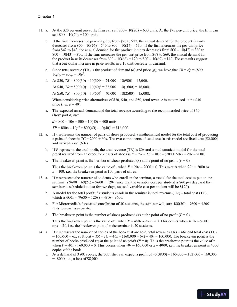 Solution Manual For Quantitative Methods For Business, 13th Edition, page 8