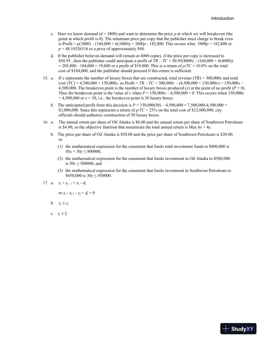 Solution Manual For Quantitative Methods For Business, 13th Edition, page 9