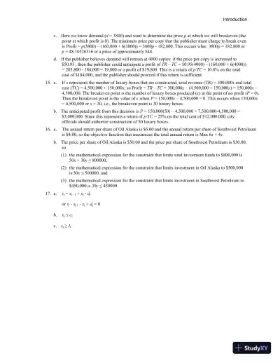 Solution Manual For Quantitative Methods For Business, 13th Edition - Page 9 preview image