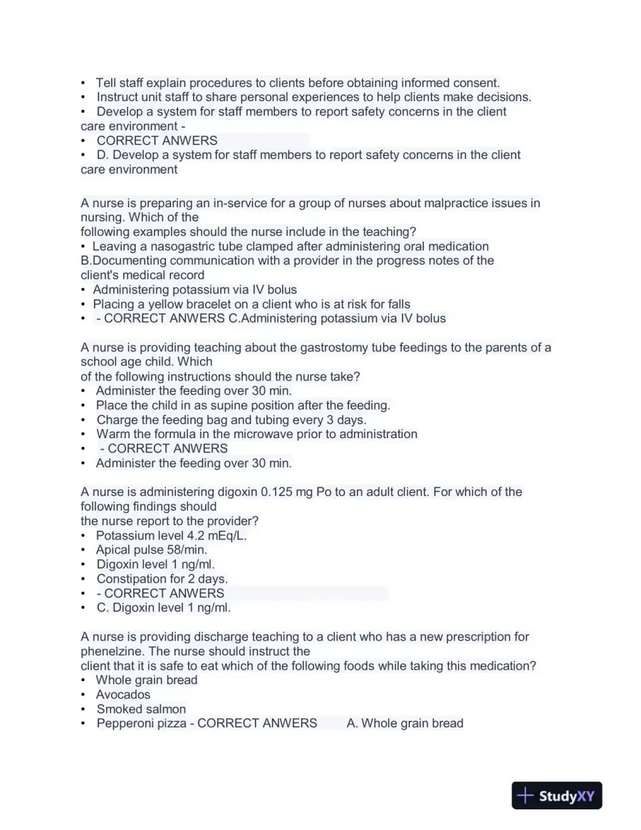 2019 ATI RN Pediatrics Comprehensive Predictor Exam NGN With Answers (132 Solved Questions), page 3