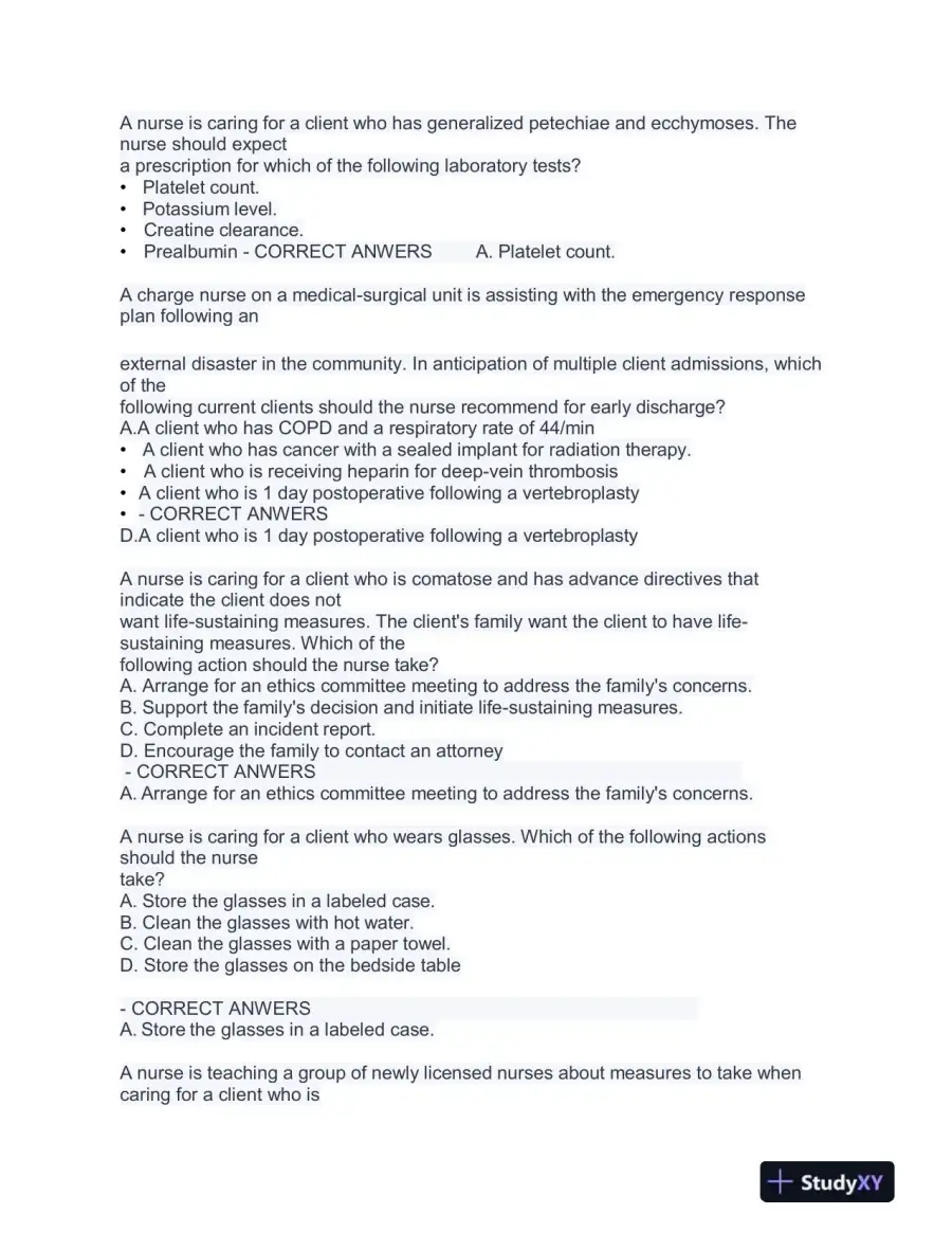 2019 ATI RN Pediatrics Comprehensive Predictor Exam NGN With Answers (132 Solved Questions), page 5