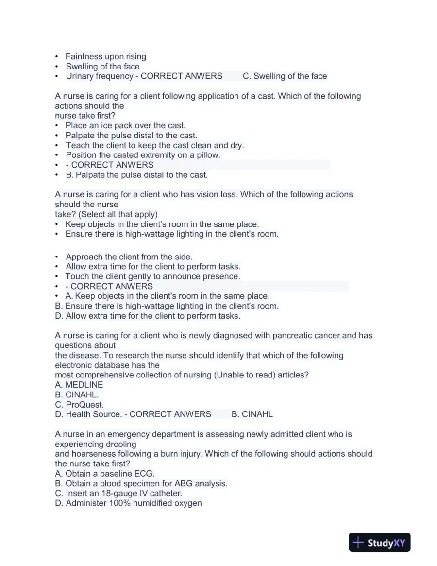 2019 ATI RN Pediatrics Comprehensive Predictor Exam NGN With Answers (132 Solved Questions), page 7