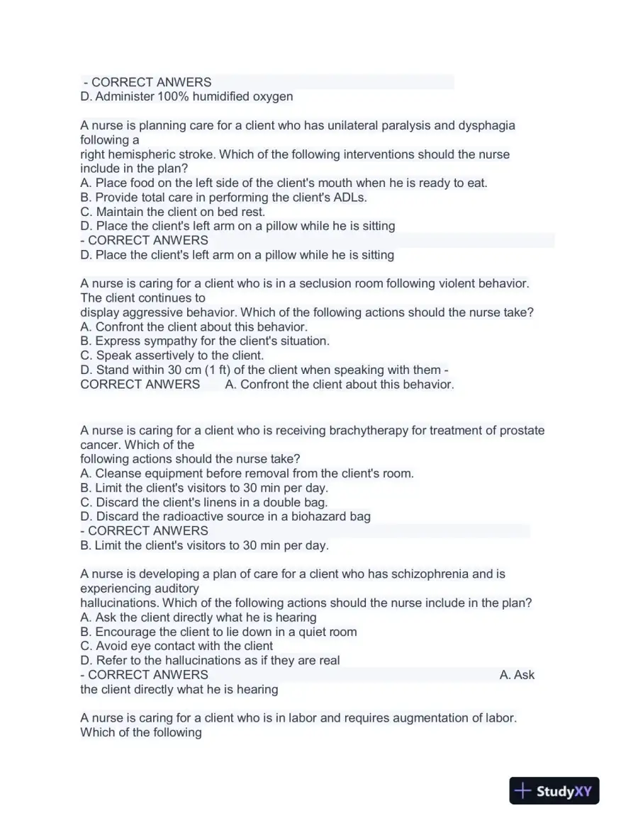 2019 ATI RN Pediatrics Comprehensive Predictor Exam NGN With Answers (132 Solved Questions), page 8