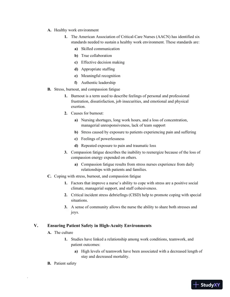 Class Notes for High-Acuity Nursing, 7th Edition, page 7