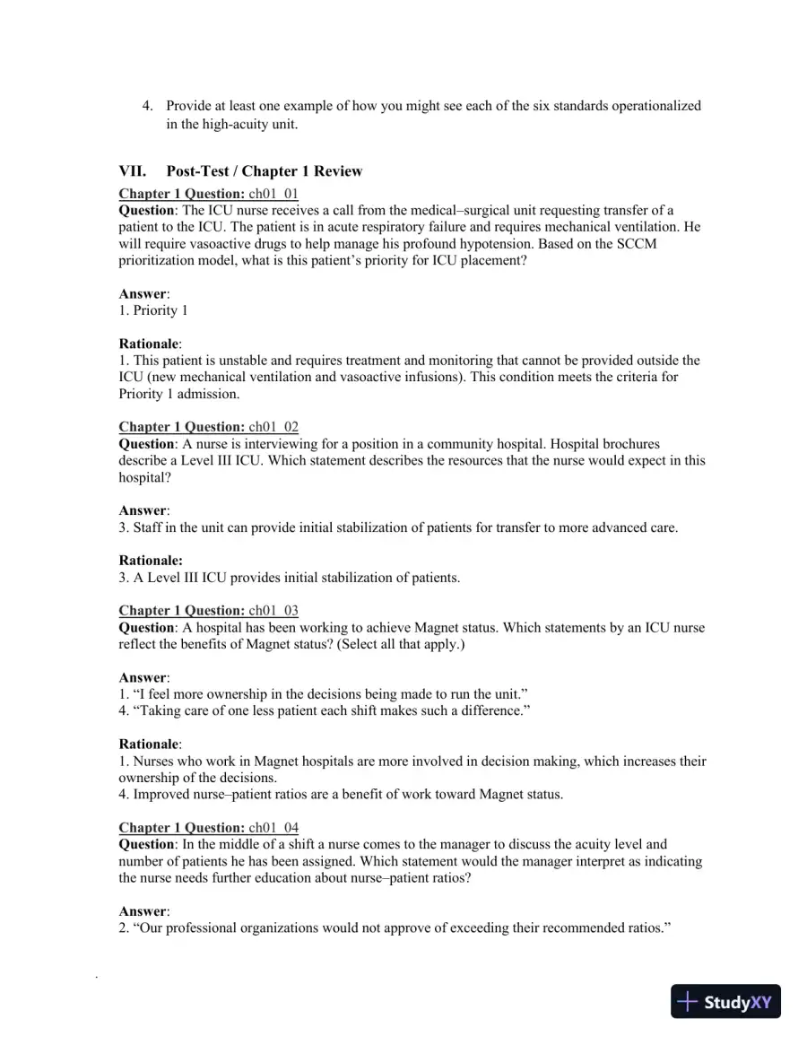 Class Notes for High-Acuity Nursing, 7th Edition, page 9
