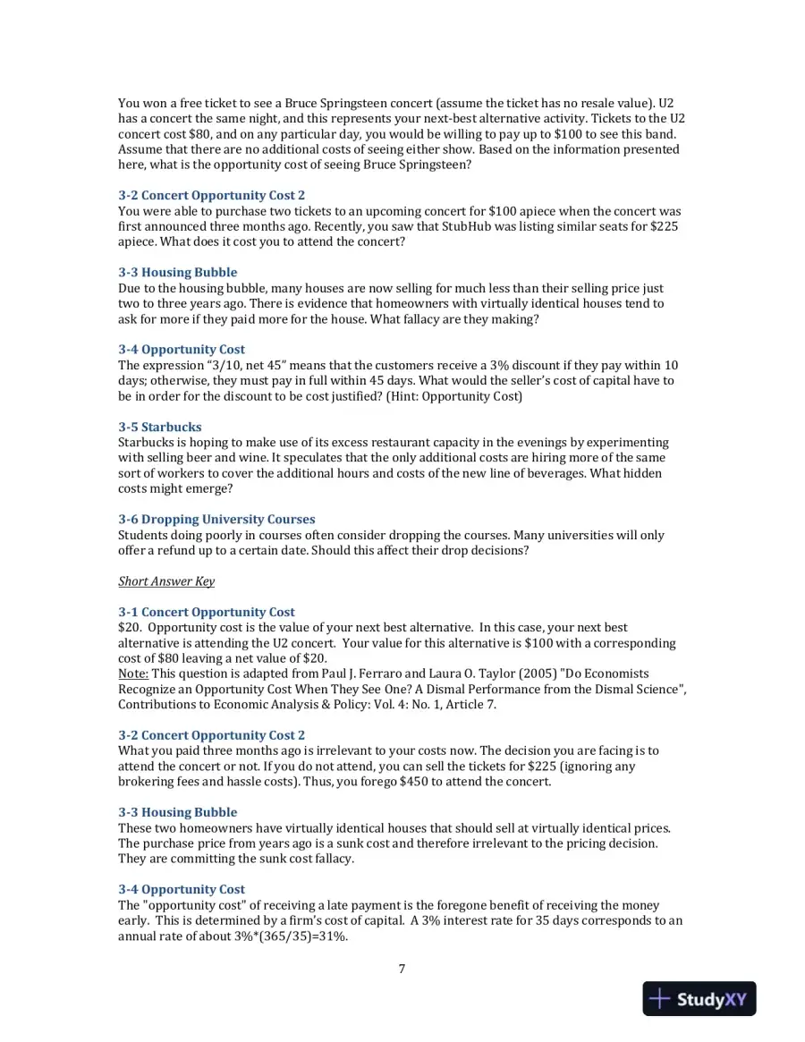 Managerial Economics, 3rd Edition Solution Manual, page 10
