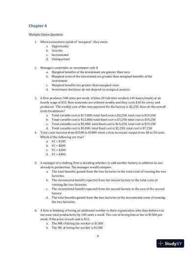 Managerial Economics, 3rd Edition Solution Manual - Page 12 preview image