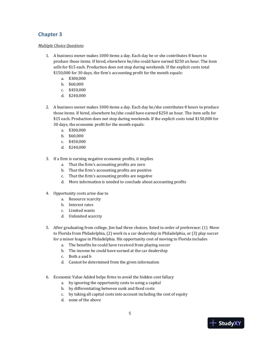 Managerial Economics, 3rd Edition Solution Manual, page 8
