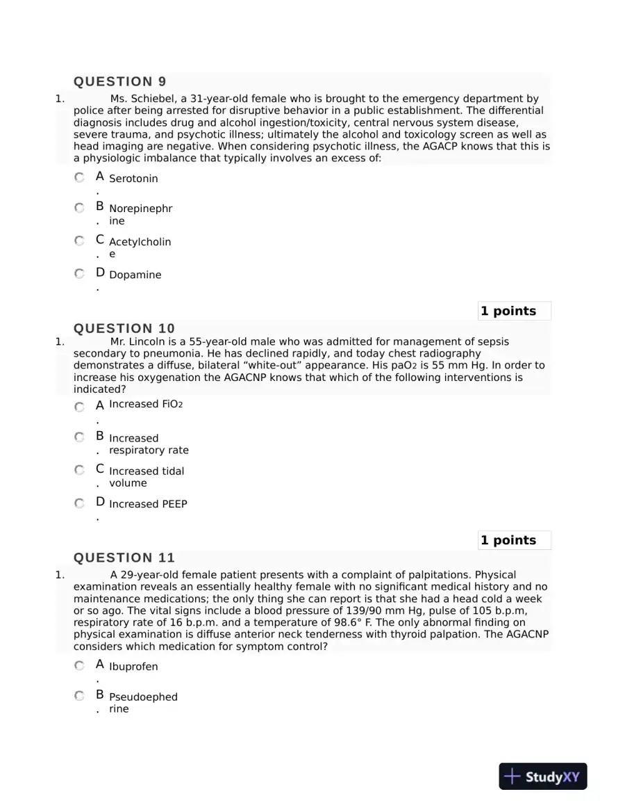 2018 NURS6550 Walden University Clinical Analysis Final Exam Study Guide With Answers (101 Solved Questions), page 5
