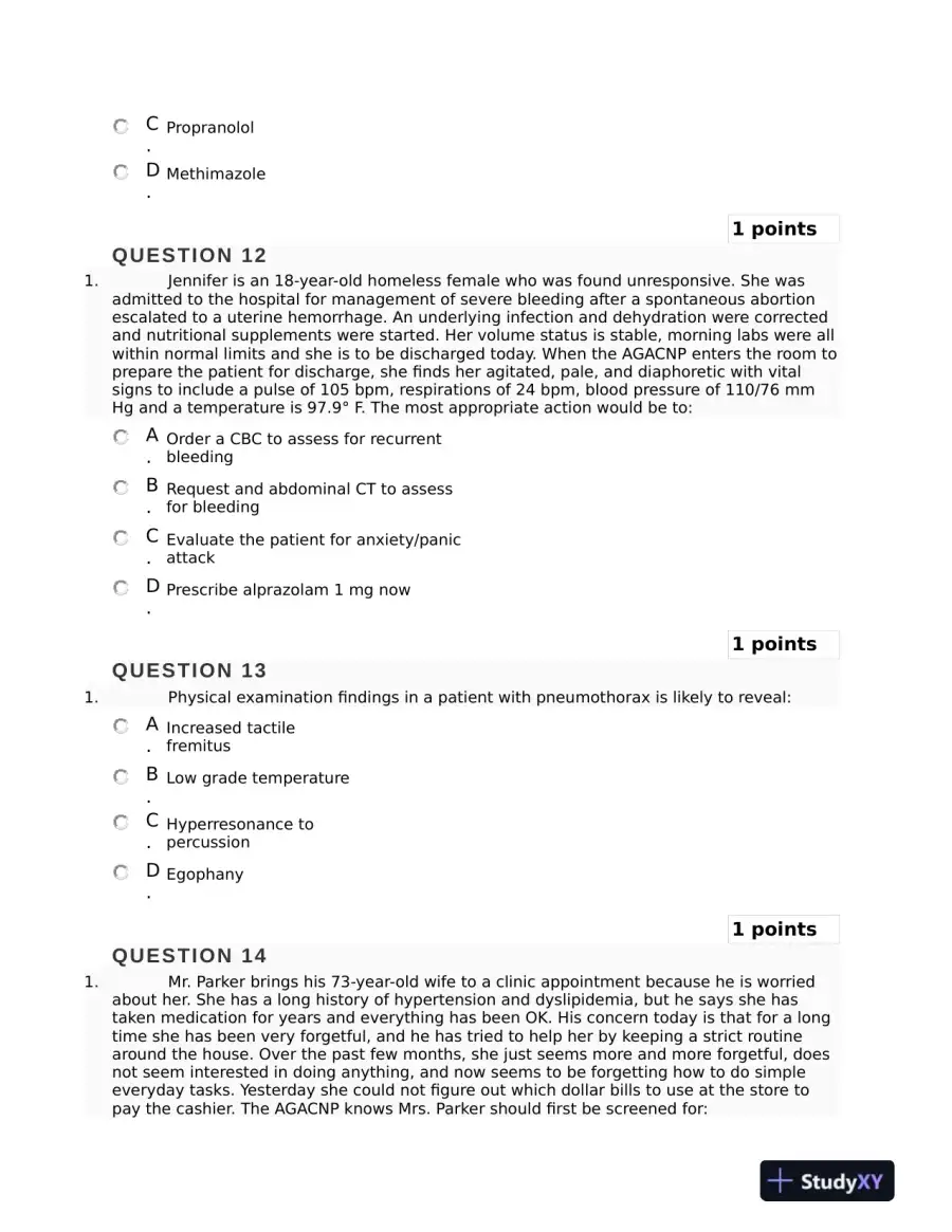2018 NURS6550 Walden University Clinical Analysis Final Exam Study Guide With Answers (101 Solved Questions), page 6