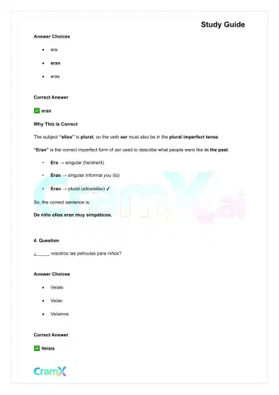 Spanish I - The Imperfect Tense - Page 10 preview image