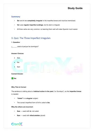 Spanish I - The Imperfect Tense - Page 8 preview image