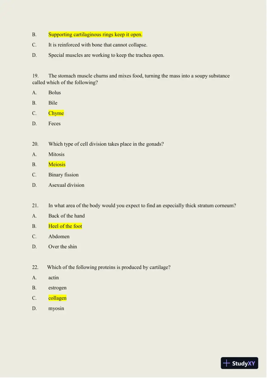 2024-2025 HESI A2 Anatomy and Physiology Practice Exam with Answers (588 Solved Questions), page 12