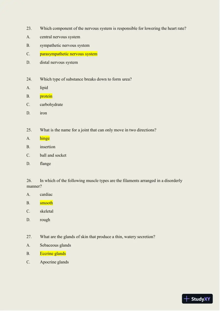 2024-2025 HESI A2 Anatomy and Physiology Practice Exam with Answers (588 Solved Questions), page 13