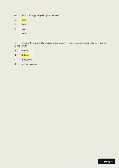 2024-2025 HESI A2 Anatomy and Physiology Practice Exam with Answers (588 Solved Questions) - Page 22 preview image