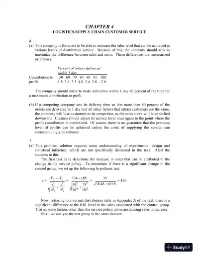 Solution Manual for Business Logistics/Supply Chain Management, 5th Edition - Page 12 preview image