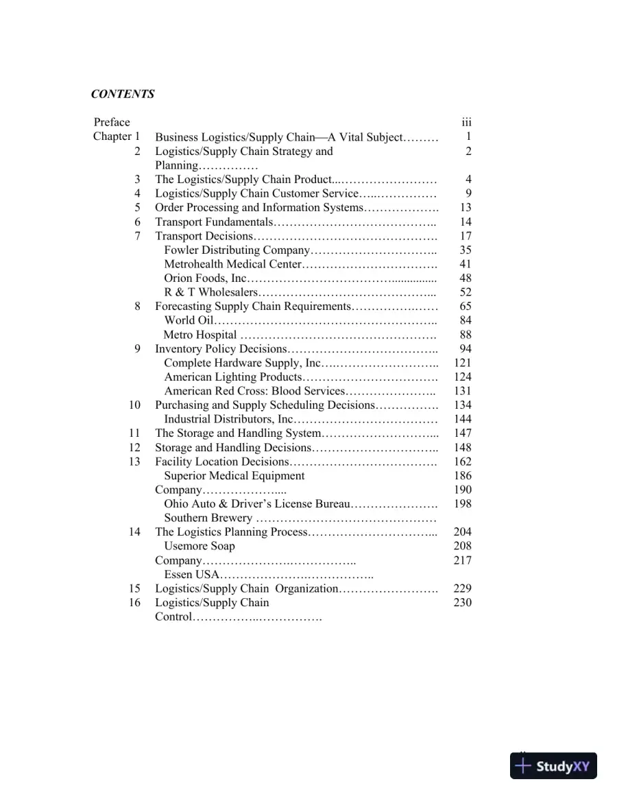 Solution Manual for Business Logistics/Supply Chain Management, 5th Edition, page 3