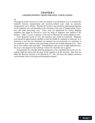 Solution Manual for Business Logistics/Supply Chain Management, 5th Edition - Page 5 preview image