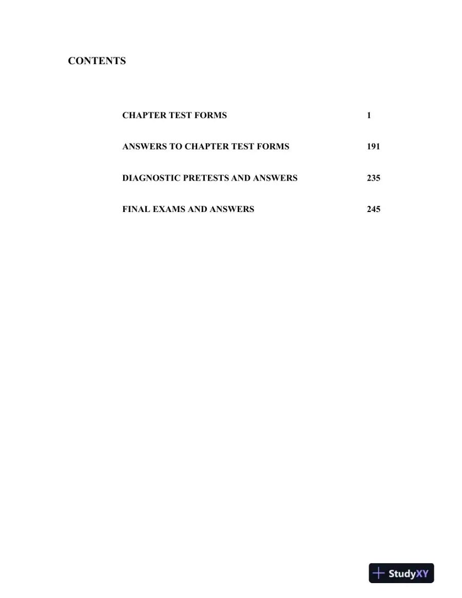 Test Bank for College Algebra, 13th Edition, page 3